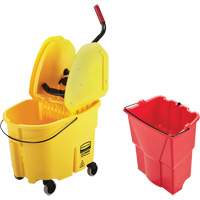 WaveBrake&reg; Mop Bucket & Wringer Combo Pack, Down Press, 8.75 US Gal.(35 Quart), Yellow M & M Nord Ouest Inc