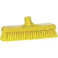 Deck & Wall Scrub Brush, Stiff Bristles, 12", Polyester, Yellow M & M Nord Ouest Inc