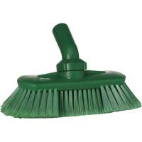 Angle-Adjustable Water-Fed Washing Brush, Soft Bristles, 9-1/4" Long, Green M & M Nord Ouest Inc