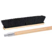 Push Broom with Metal-Threaded Handle, 24", Medium, Tampico Bristles M & M Nord Ouest Inc