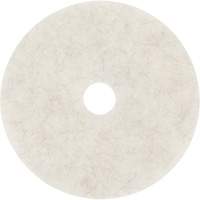 Natural Blend Pad, 17", Burnishing, White M & M Nord Ouest Inc