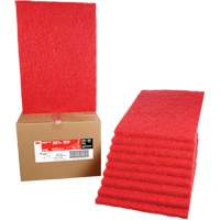 Carpet Bonnet Pad, 14" x 20", Buffing/Cleaning, Red M & M Nord Ouest Inc
