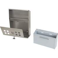 Cendrier, Montage mural, Acier inoxydable, Capacit&eacute; 1.6 Litres, Hauteur 13-4/5" M & M Nord Ouest Inc
