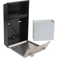 Smoking Receptacle, Wall-Mount, Stainless Steel, 1 Litre Capacity, 11-4/5" Height M & M Nord Ouest Inc