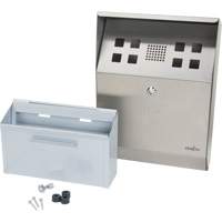 Smoking Receptacle, Wall-Mount, Stainless Steel, 1 Litre Capacity, 11-4/5" Height M & M Nord Ouest Inc