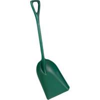 One-Piece Metal Detectable Shovel, 13-3/4" x 17" Blade, 42-1/2" Length, Plastic, Green M & M Nord Ouest Inc
