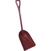 One-Piece Metal Detectable Shovel, 13-3/4" x 17" Blade, 42-1/2" Length, Plastic, Red M & M Nord Ouest Inc