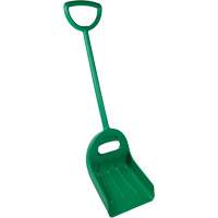 Double Grip Wide Shovel, 14" x 18" Blade, 47-1/2" Length, Plastic, Green M & M Nord Ouest Inc