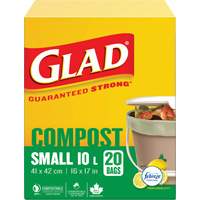 Petits sacs de compostage, R&eacute;gulier, 17" lo x 16" la, Brun, Capacit&eacute; de 10 L (3 gal.) M & M Nord Ouest Inc