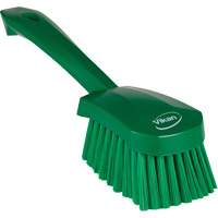 Short-Handled Washing Brush, Soft Bristles, 10-1/2" Long, Green M & M Nord Ouest Inc