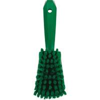 Short-Handled Washing Brush, Soft Bristles, 10-1/2" Long, Green M & M Nord Ouest Inc