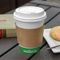 Manchons Kraft pour gobelet de caf&eacute;, Papier, 12 oz - 20 oz, Brun M & M Nord Ouest Inc