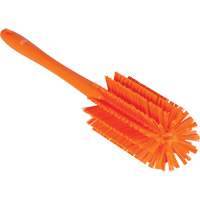 Medium Brush with Handle, Stiff Bristles, 17" Long, Orange M & M Nord Ouest Inc