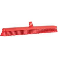 Heavy-Duty Push Broom, Fine/Stiff Bristles, 24", Red M & M Nord Ouest Inc