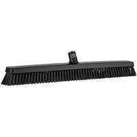 Heavy-Duty Push Broom, Fine/Stiff Bristles, 24", Black M & M Nord Ouest Inc