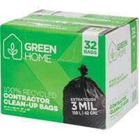 Sacs &agrave; ordures Green Home, Fort, 33" la x 48" lo, 3 mils, Noir, Capacit&eacute; 159 L (42 gal.) M & M Nord Ouest Inc