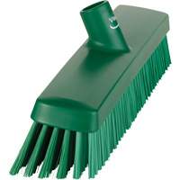 Push Broom Head, Fine/Stiff Bristles, 16-1/2", Polyester/Polypropylene, Green M & M Nord Ouest Inc