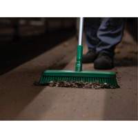 Push Broom Head, Fine/Stiff Bristles, 16-1/2", Polyester/Polypropylene, Green M & M Nord Ouest Inc