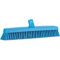 Push Broom Head, Fine/Stiff Bristles, 16-1/2", Polyester/Polypropylene, Blue M & M Nord Ouest Inc
