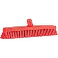 Push Broom Head, Fine/Stiff Bristles, 16-1/2", Polyester/Polypropylene, Red M & M Nord Ouest Inc