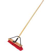 Push Broom with Braced Handle, 18", Medium, PVC Bristles M & M Nord Ouest Inc