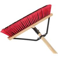 Push Broom with Braced Handle, 18", Medium, PVC Bristles M & M Nord Ouest Inc