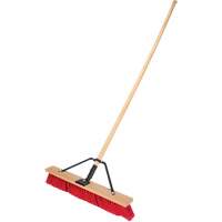 Push Broom with Braced Handle, 24", Medium, PVC Bristles M & M Nord Ouest Inc