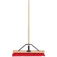 Push Broom with Braced Handle, 24", Medium, PVC Bristles M & M Nord Ouest Inc