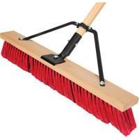 Push Broom with Braced Handle, 24", Medium, PVC Bristles M & M Nord Ouest Inc