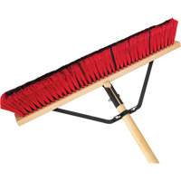Push Broom with Braced Handle, 24", Medium, PVC Bristles M & M Nord Ouest Inc