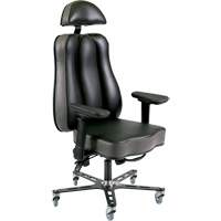 Synergo II 24h Ergonomic Chair, Vinyl, Black/Grey, 350 lbs. Capacity M & M Nord Ouest Inc