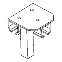 Support de montage au sol pour murs-rideaux M & M Nord Ouest Inc