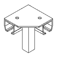 Raccord pour joint d'angle de 90° pour murs-rideaux mont&eacute;s au sol M & M Nord Ouest Inc