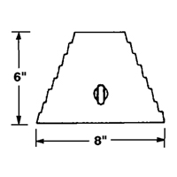 Cale de roue, 9" x 8" x 6", Noir M & M Nord Ouest Inc