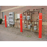 Capuchons en polyethylene pour borne de protection, 6-5/8" dia. x 52" l, Rouge M & M Nord Ouest Inc