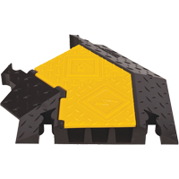 Protecteur de c&acirc;ble robuste &agrave; 3 canaux Yellow Jacket, virage &agrave; gauche M & M Nord Ouest Inc