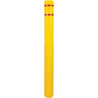 Polyethylene Bollard Cover, 4-1/2" Dia. x 52" L, Red/Yellow M & M Nord Ouest Inc
