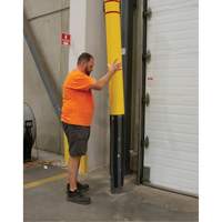Polyethylene Bollard Cover, 4-1/2" Dia. x 52" L, Red/Yellow M & M Nord Ouest Inc