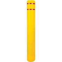 Capuchon en poly&eacute;thyl&egrave;ne pour borne de protection, 6-5/8" dia. x 52" l, Rouge/Jaune M & M Nord Ouest Inc