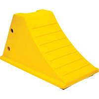 Wheel Chocks with Rubber Tread, Polyurethane, Yellow, 11-1/4" W x 21" D x 12-1/4" H M & M Nord Ouest Inc