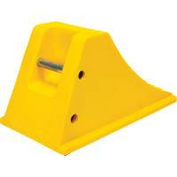 Wheel Chocks with Rubber Tread, Polyurethane, Yellow, 11-1/4" W x 21" D x 12-1/4" H M & M Nord Ouest Inc