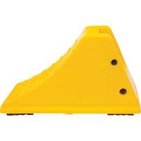 Wheel Chocks with Rubber Tread, Polyurethane, Yellow, 11-1/4" W x 21" D x 12-1/4" H M & M Nord Ouest Inc