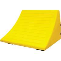 70 Ton Large Equipment Wheel Chock with Handle, Urethane, Yellow M & M Nord Ouest Inc