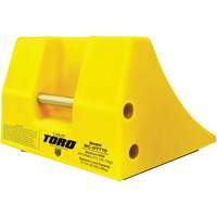 70 Ton Large Equipment Wheel Chock with Handle, Urethane, Yellow M & M Nord Ouest Inc