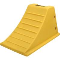 75 Ton Large Equipment Wheel Chock with Grip Pads, Urethane, Yellow M & M Nord Ouest Inc