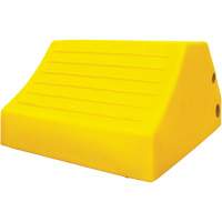 165 Ton Large Equipment Wheel Chock with Handle & Hole, Urethane, Yellow M & M Nord Ouest Inc