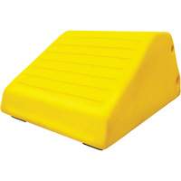 255 Ton Large Equipment Wheel Chock with Handle & Hole, Urethane, Yellow M & M Nord Ouest Inc