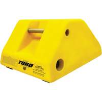 255 Ton Large Equipment Wheel Chock with Handle & Hole, Urethane, Yellow M & M Nord Ouest Inc