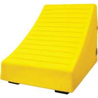 400 Ton Large Equipment Wheel Chock with Handle & Hole, Urethane, Yellow M & M Nord Ouest Inc