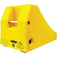 400 Ton Large Equipment Wheel Chock with Handle & Hole, Urethane, Yellow M & M Nord Ouest Inc